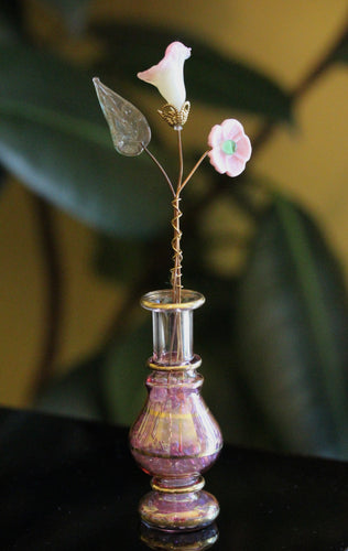 Pink Pastels Miniature Glass Bouquet
