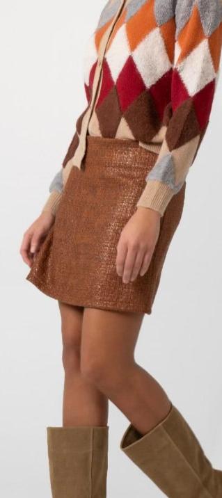 Tweed Bronze Skirt