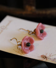Pink Weigela Glass Flower Earrings