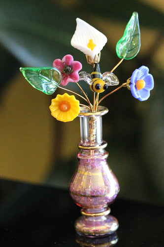 Bee in the Garden Miniature Glass Bouquet