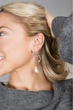 Asymmetric Pearl Hook Earrings