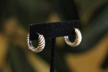 Sterling Silver French Twist  Hoops