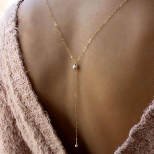 Pearl Back Drop Necklace
