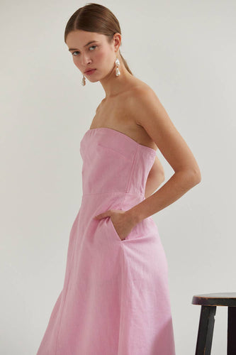 Pink Midi Tube Dress