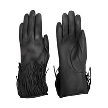 Leather Fringe Gloves