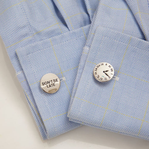 Dont Be Late Cuff Links