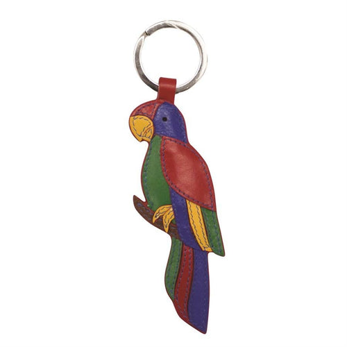 Leather Parrot Key Fob