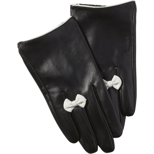 Petite Bow Leather Gloves