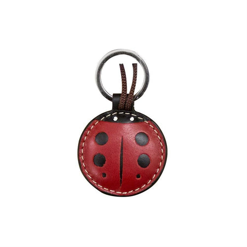 Leather Lady Bug Keyfob