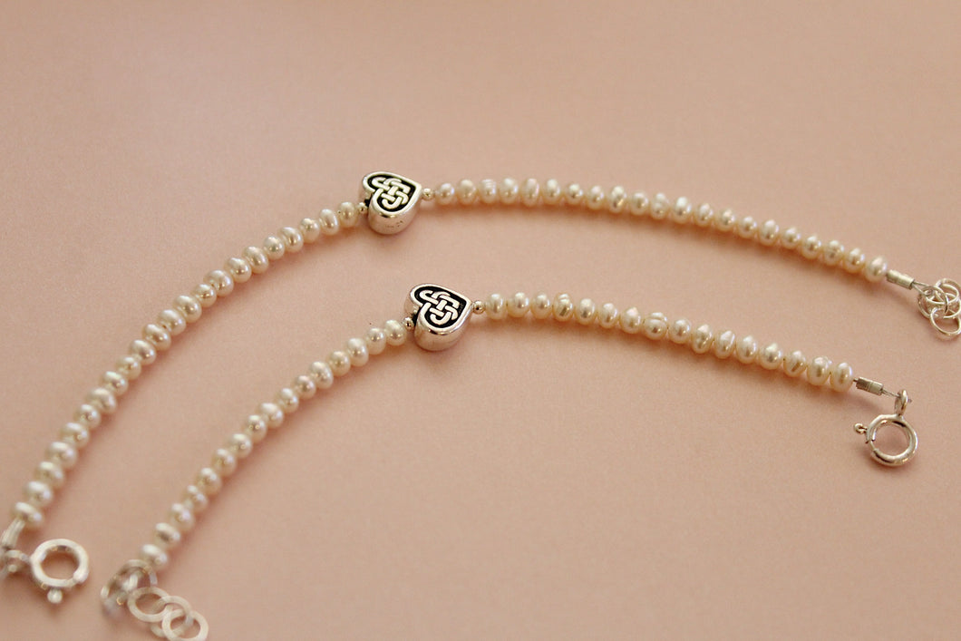 Celtic Love Knot Pearl Bracelets