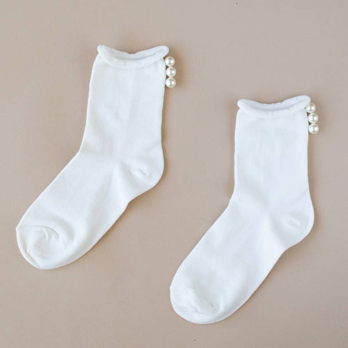 Modern Lady Pearl Socks