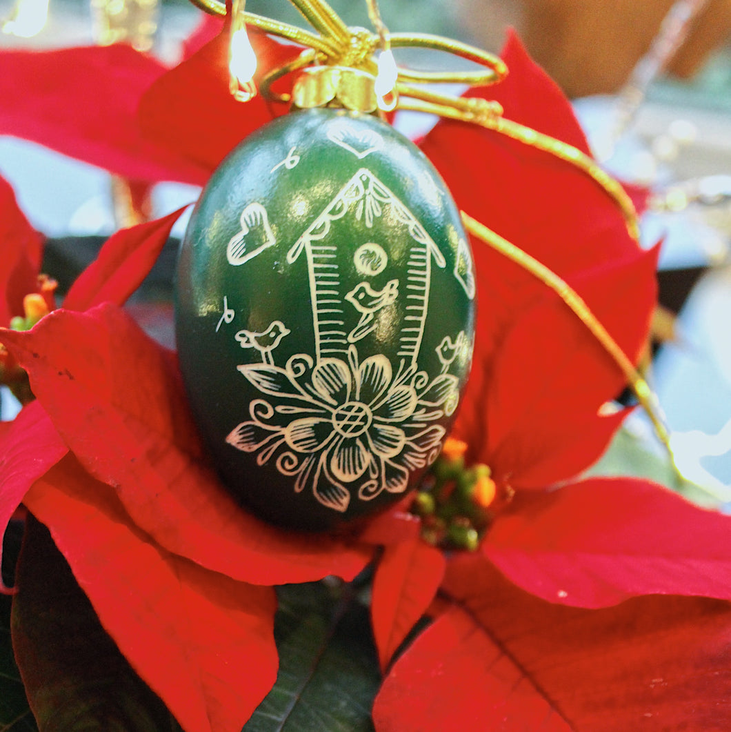 Birdhouse Egg Ornament