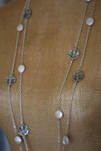 Silver Bee and Genuine Freshwater Coin Pearl Necklace