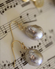 Grey Freshwater Baroque Pearl Earrings