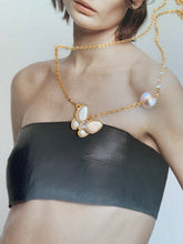 Playful Butterfly Edison Pearl Necklace