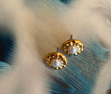 Tiny Pearl Sand Dollar Earrings